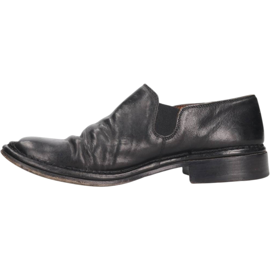 JOHN VARVATOS Side Gore Shoes Made in Italy Size 9 Men's 27.0cm genuine leather black type Vintage Second Hand