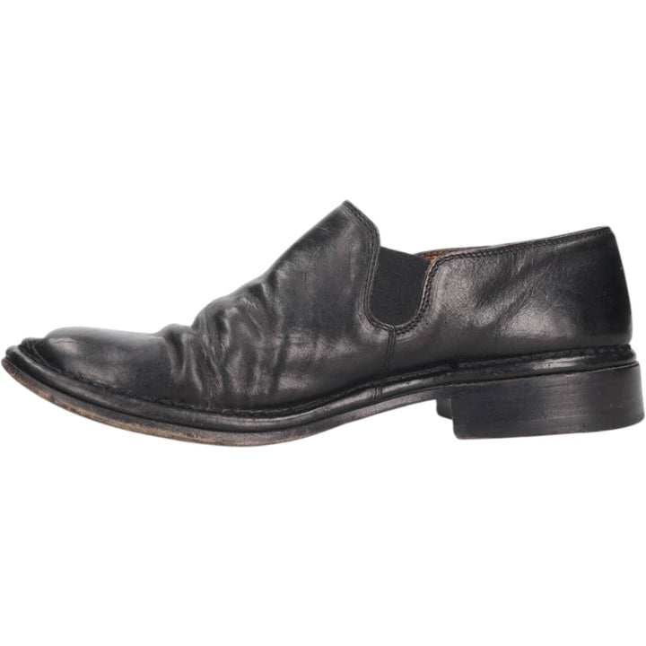 JOHN VARVATOS Side Gore Shoes Made in Italy Size 9 Men's 27.0cm genuine leather black type Vintage Second Hand