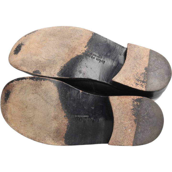 JOHN VARVATOS Side Gore Shoes Made in Italy Size 9 Men's 27.0cm genuine leather black type Vintage Second Hand