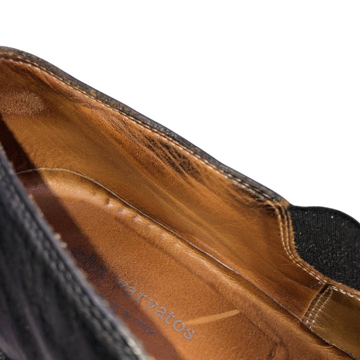 JOHN VARVATOS Side Gore Shoes Made in Italy Size 9 Men's 27.0cm genuine leather black type Vintage Second Hand