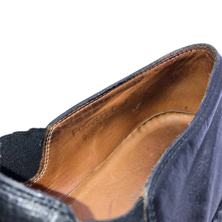 JOHN VARVATOS Side Gore Shoes Made in Italy Size 9 Men's 27.0cm genuine leather black type Vintage Second Hand