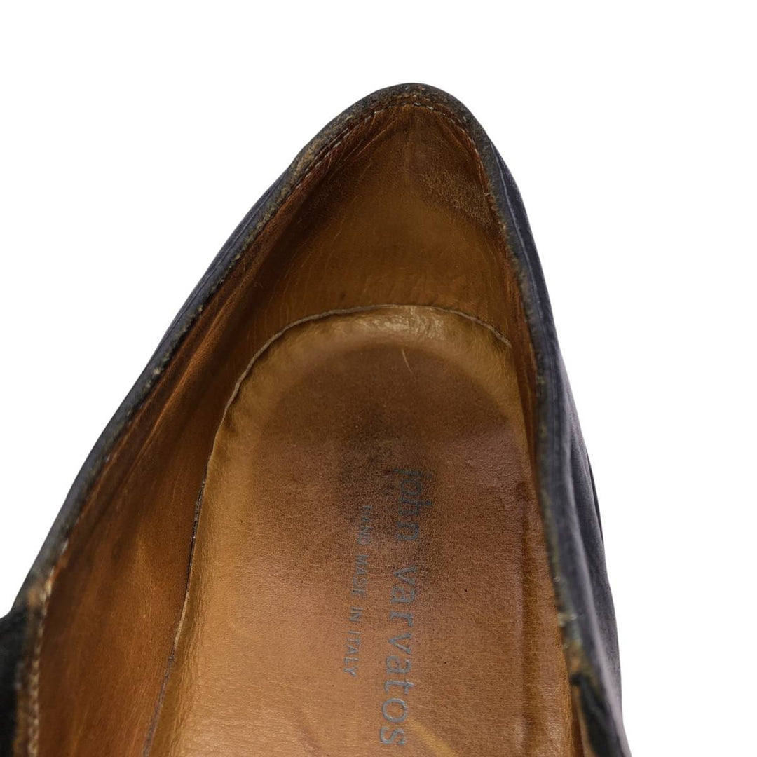 JOHN VARVATOS Side Gore Shoes Made in Italy Size 9 Men's 27.0cm genuine leather black type Vintage Second Hand