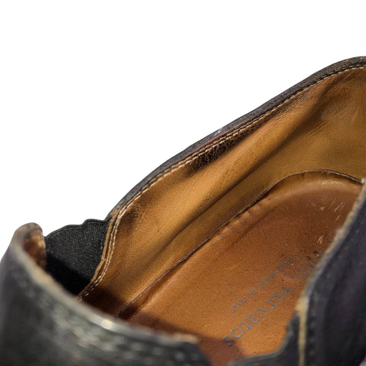 JOHN VARVATOS Side Gore Shoes Made in Italy Size 9 Men's 27.0cm genuine leather black type Vintage Second Hand
