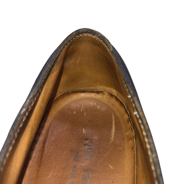 JOHN VARVATOS Side Gore Shoes Made in Italy Size 9 Men's 27.0cm genuine leather black type Vintage Second Hand