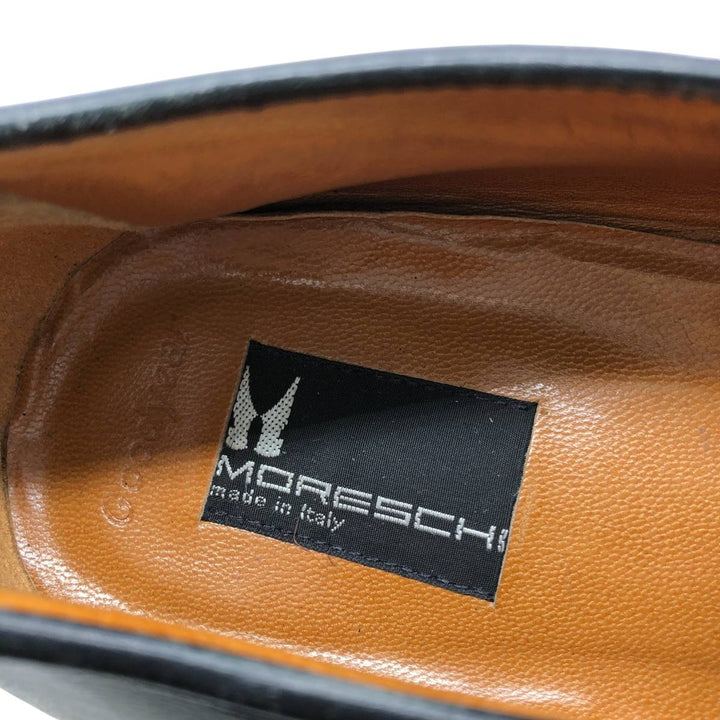 MORESCHI coin loafers, Made in Italy, size 9 Men's 28.5cm genuine leather black type Vintage Second Hand
