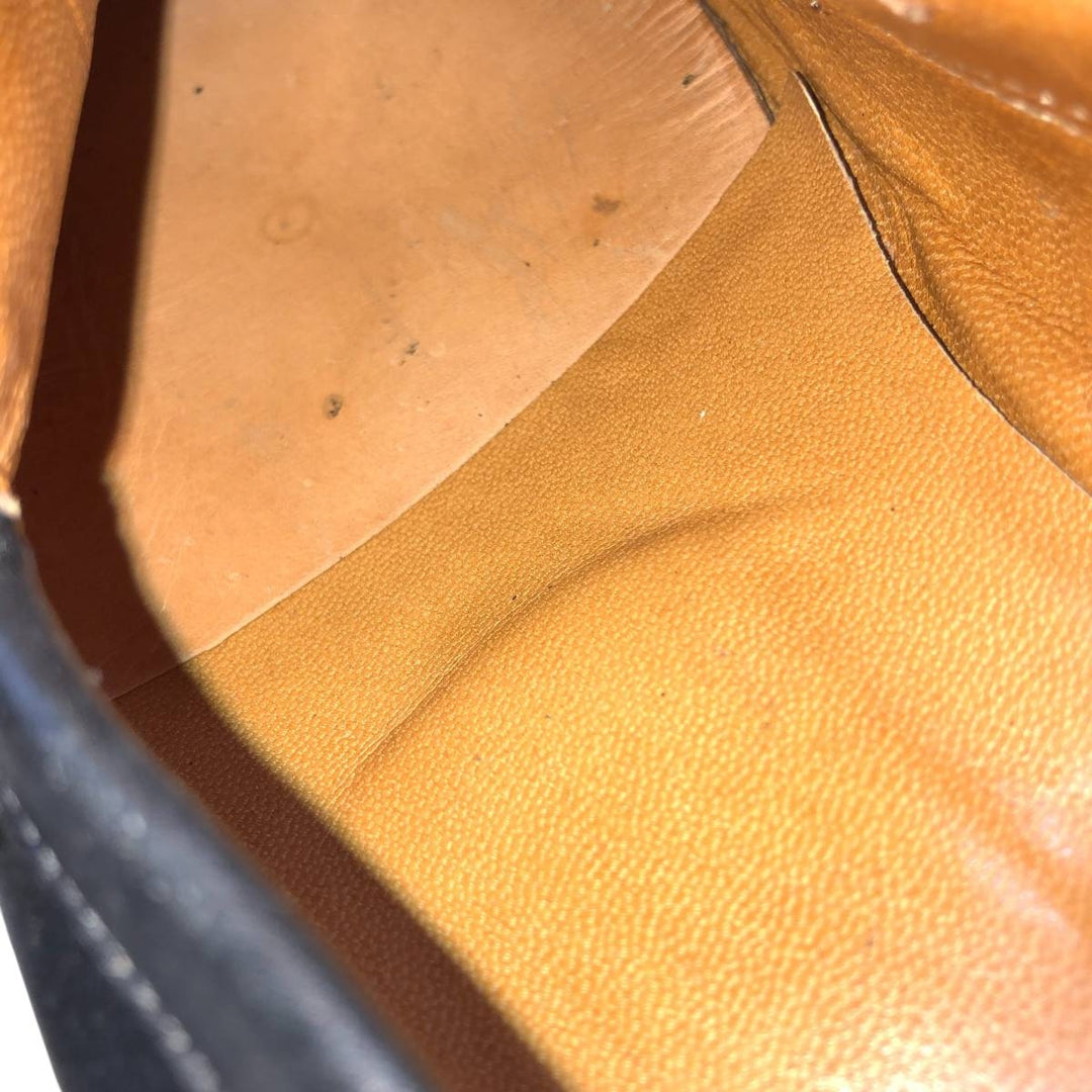 MORESCHI coin loafers, Made in Italy, size 9 Men's 28.5cm genuine leather black type Vintage Second Hand