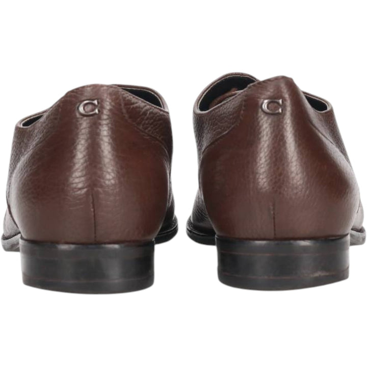 Coach plain toe shoes, size 8D Men's 25.5cm genuine leather brown type Vintage Second Hand