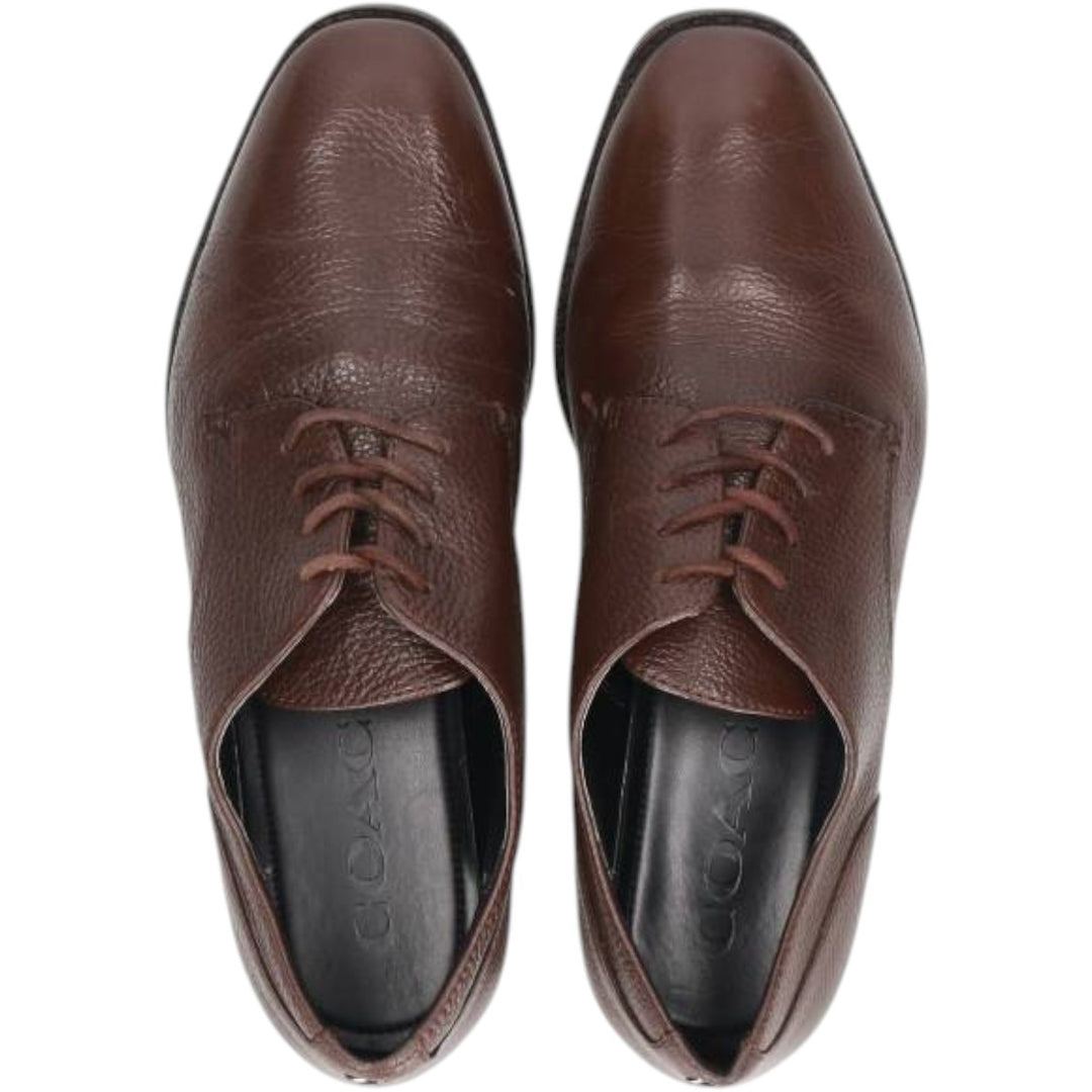 Coach plain toe shoes, size 8D Men's 25.5cm genuine leather brown type Vintage Second Hand