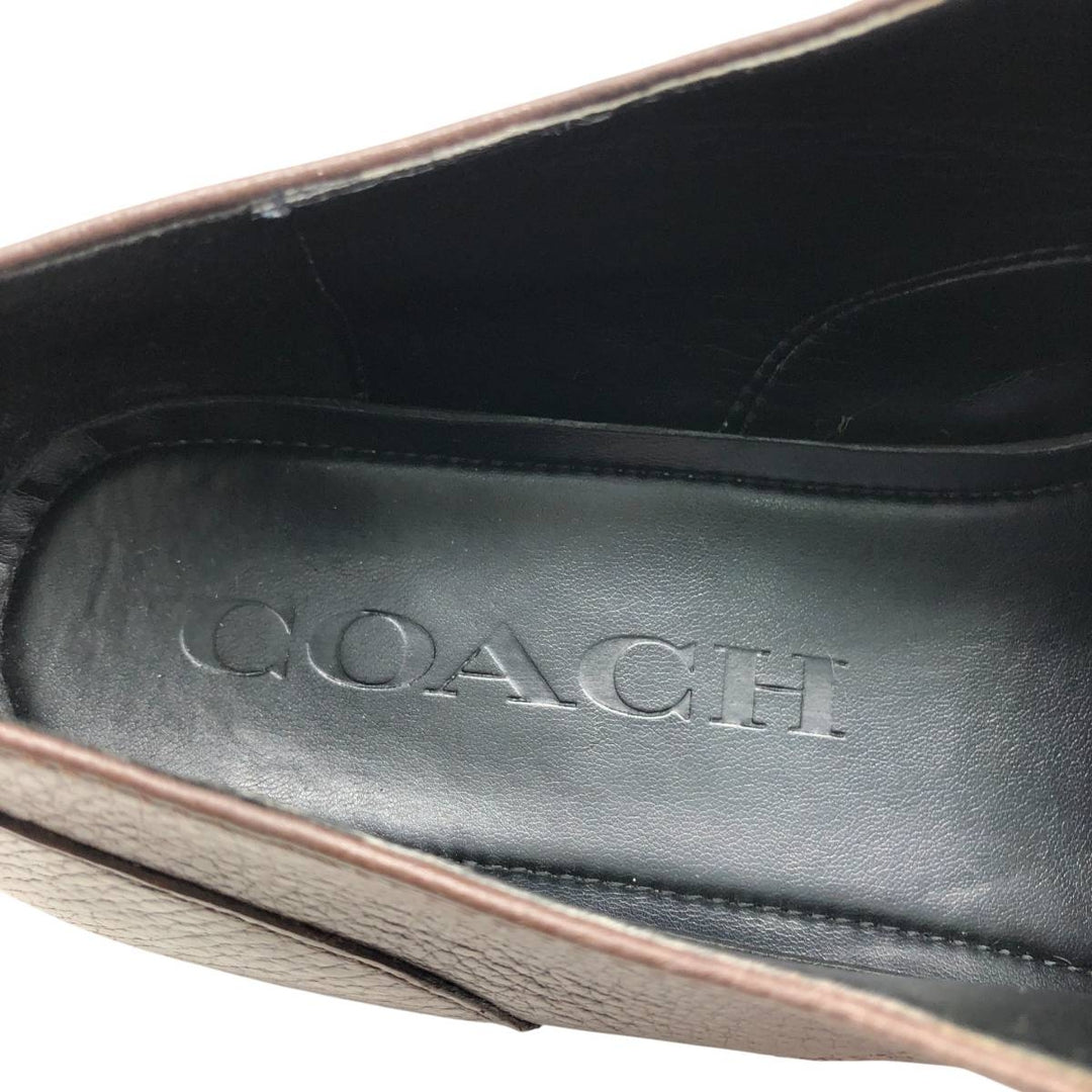 Coach plain toe shoes, size 8D Men's 25.5cm genuine leather brown type Vintage Second Hand