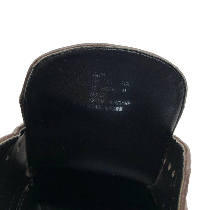 Coach plain toe shoes, size 8D Men's 25.5cm genuine leather brown type Vintage Second Hand
