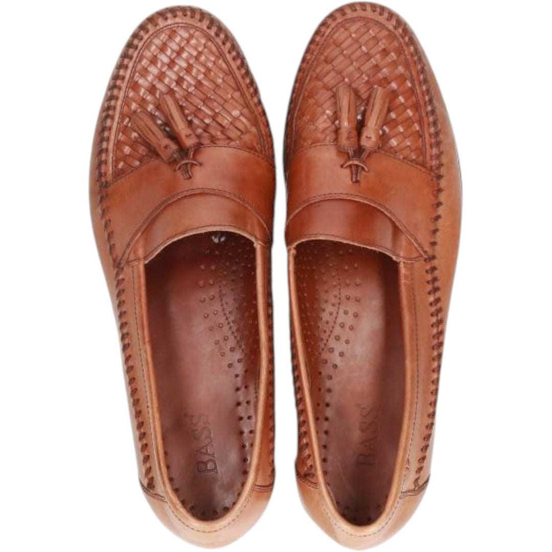 GHBass BASS Braided Tassel Loafers, Size 10M, Men's Size 11" (saa015148) Men's 28.0cm genuine leather brown type Vintage Second Hand