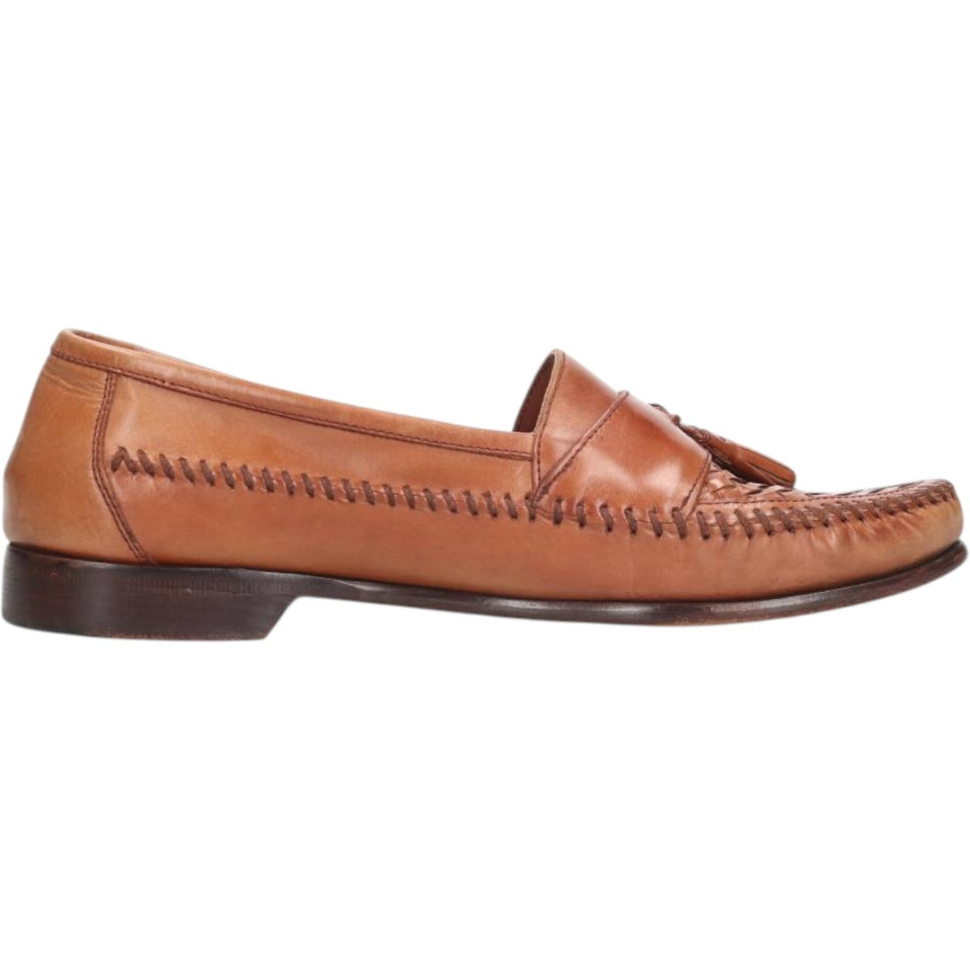 GHBass BASS Braided Tassel Loafers, Size 10M, Men's Size 11" (saa015148) Men's 28.0cm genuine leather brown type Vintage Second Hand