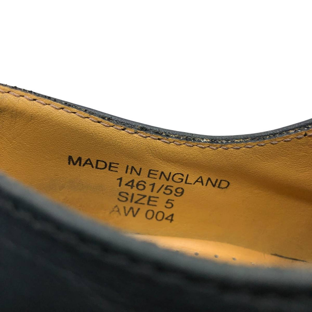 Dr. Martens 1461/59 3-Eye Shoes, Made in England, Size 5 Women's 24.0cm genuine leather black type Vintage Second Hand