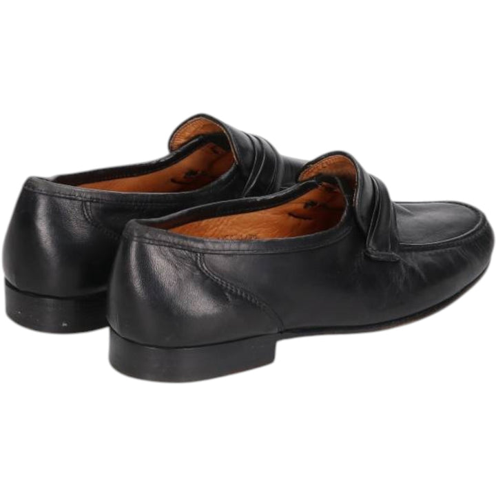 80s-90s Allen Edmonds Bergamo Twist Strap Loafers, Made in Italy, Size 9 1/2EE Men's 27.5cm unclear black type Vintage Second Hand