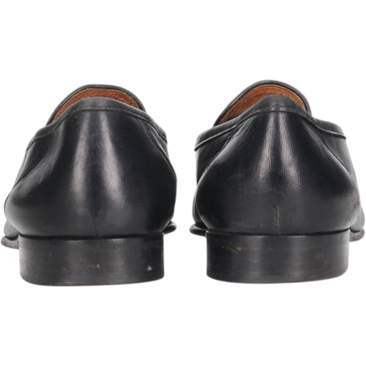 80s-90s Allen Edmonds Bergamo Twist Strap Loafers, Made in Italy, Size 9 1/2EE Men's 27.5cm unclear black type Vintage Second Hand