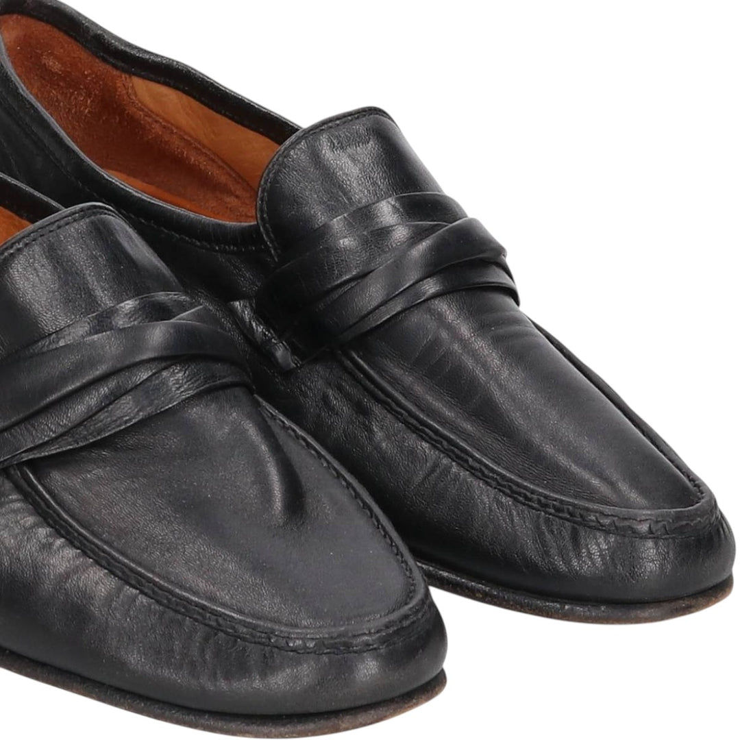 80s-90s Allen Edmonds Bergamo Twist Strap Loafers, Made in Italy, Size 9 1/2EE Men's 27.5cm unclear black type Vintage Second Hand