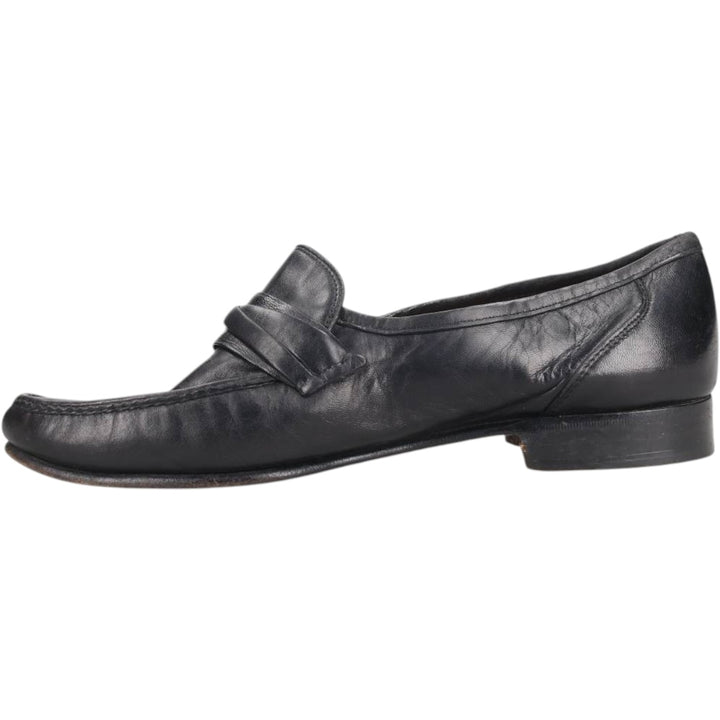 80s-90s Allen Edmonds Bergamo Twist Strap Loafers, Made in Italy, Size 9 1/2EE Men's 27.5cm unclear black type Vintage Second Hand