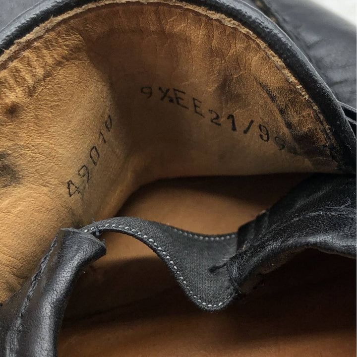 80s-90s Allen Edmonds Bergamo Twist Strap Loafers, Made in Italy, Size 9 1/2EE Men's 27.5cm unclear black type Vintage Second Hand