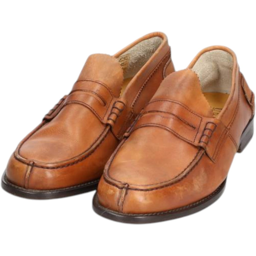 UPPER SHOES Penny Loafers Made in Italy Size 43 Men's 26.5cm genuine leather beige type brown Vintage Second Hand