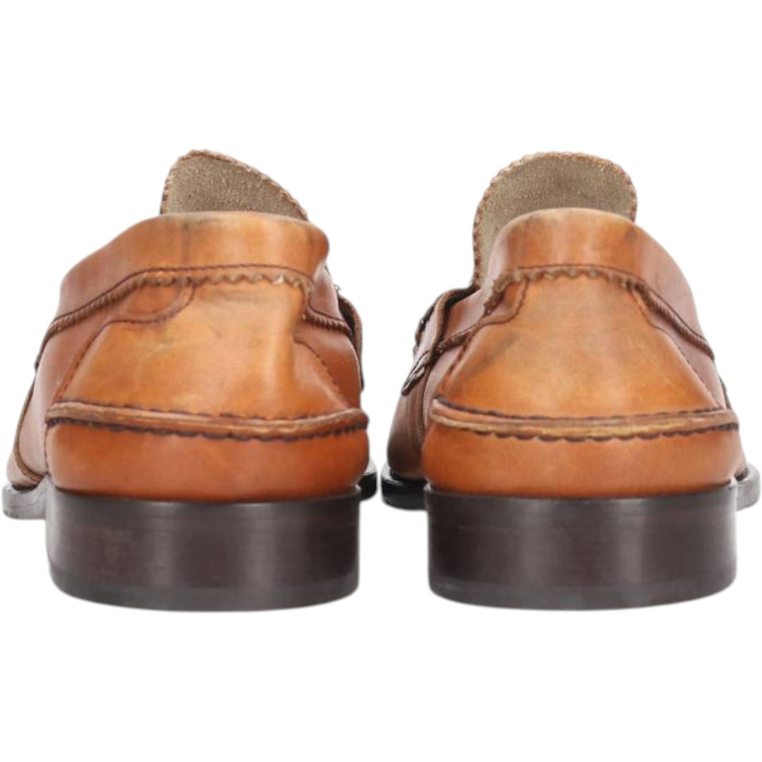 UPPER SHOES Penny Loafers Made in Italy Size 43 Men's 26.5cm genuine leather beige type brown Vintage Second Hand
