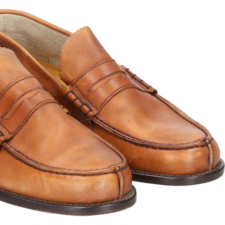 UPPER SHOES Penny Loafers Made in Italy Size 43 Men's 26.5cm genuine leather beige type brown Vintage Second Hand