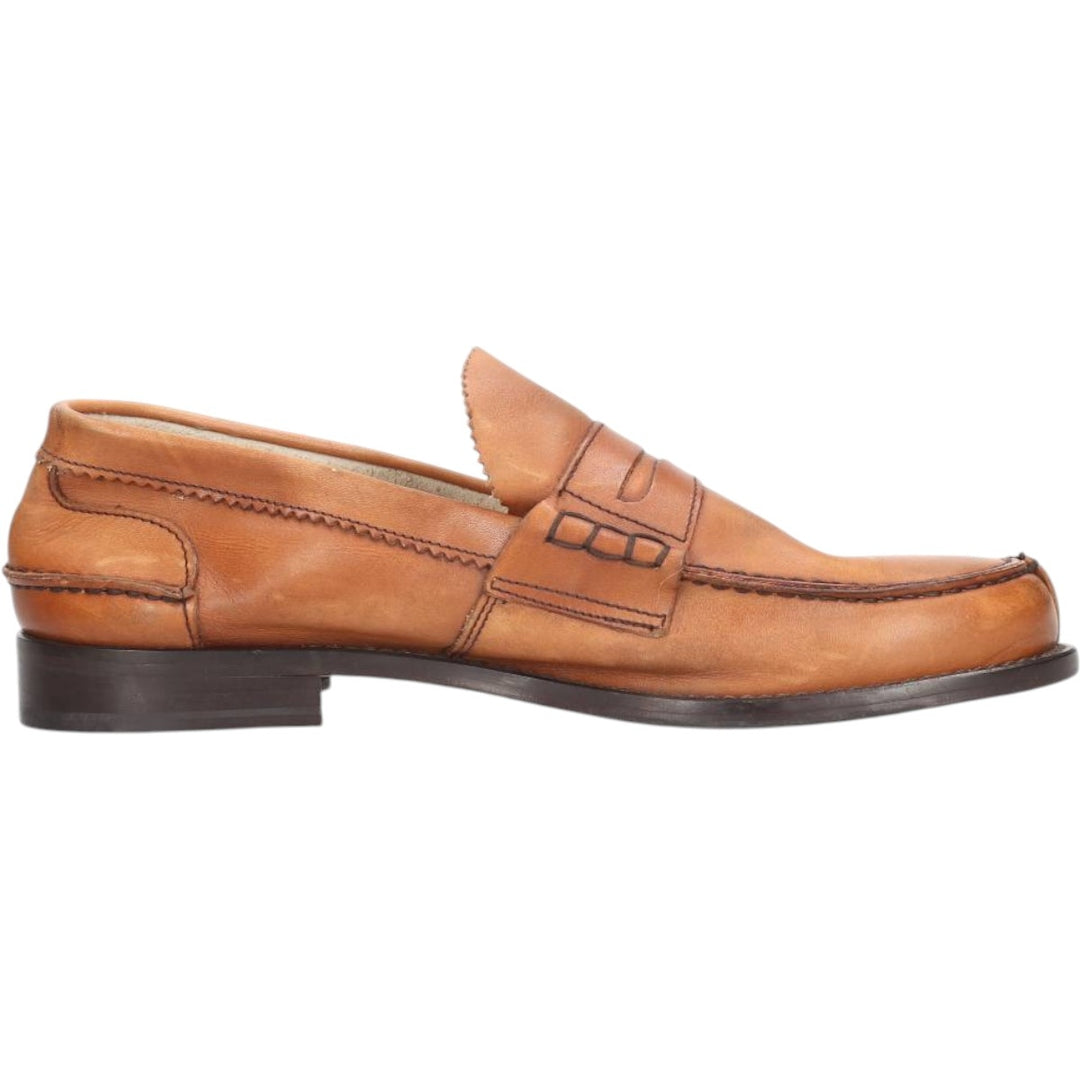 UPPER SHOES Penny Loafers Made in Italy Size 43 Men's 26.5cm genuine leather beige type brown Vintage Second Hand