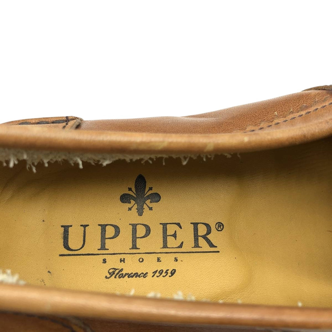 UPPER SHOES Penny Loafers Made in Italy Size 43 Men's 26.5cm genuine leather beige type brown Vintage Second Hand