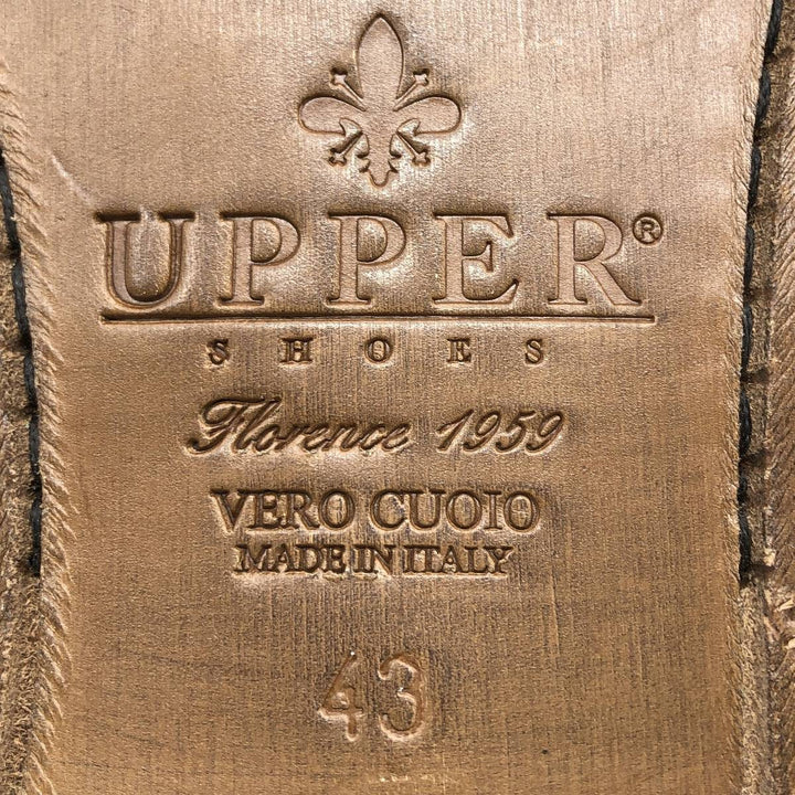 UPPER SHOES Penny Loafers Made in Italy Size 43 Men's 26.5cm genuine leather beige type brown Vintage Second Hand