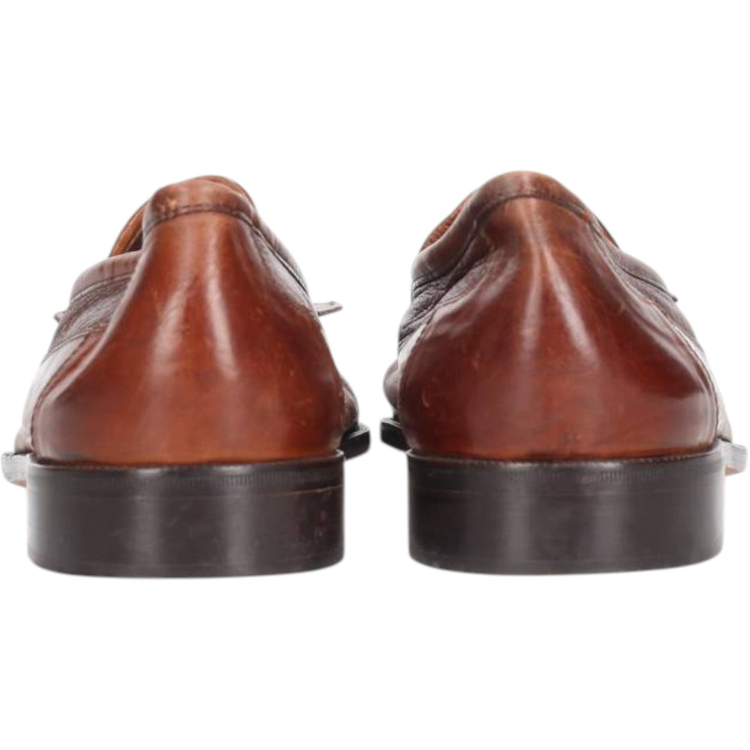 Johnston & Murphy DOMANI Tassel Quilted Loafers, Made in Italy, Size 8M Men's 26.0cm unclear brown type Vintage Second Hand