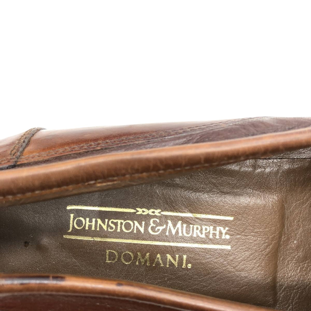 Johnston & Murphy DOMANI Tassel Quilted Loafers, Made in Italy, Size 8M Men's 26.0cm unclear brown type Vintage Second Hand