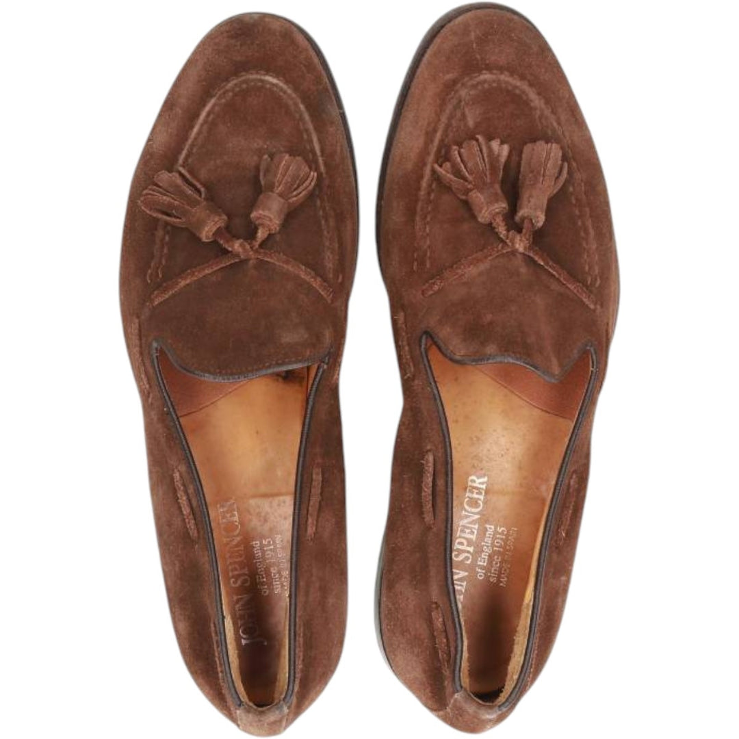 JOHN SPENCER Tassel Loafers, Made in Spain, Size 8 1/2 Men's 27.0cm unclear brown type Vintage Second Hand