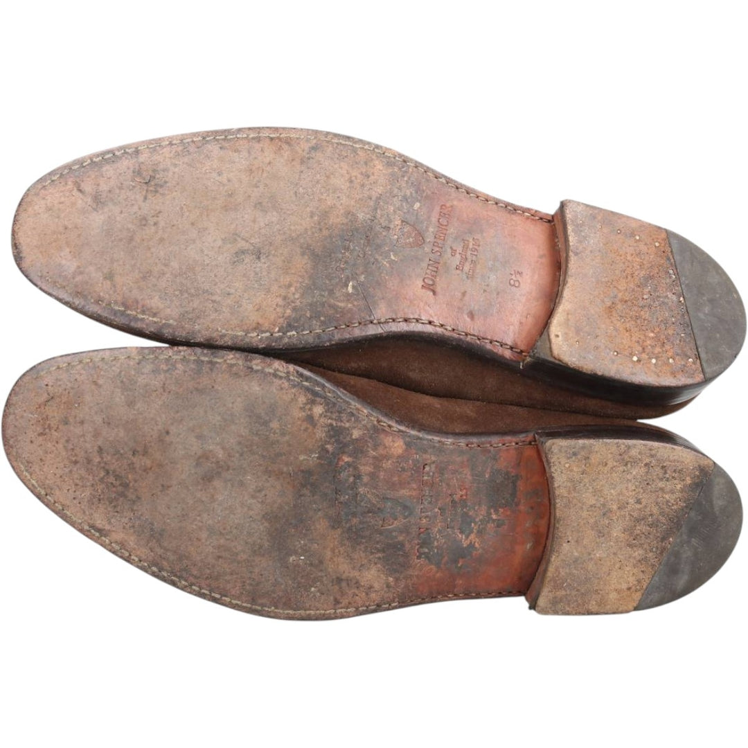JOHN SPENCER Tassel Loafers, Made in Spain, Size 8 1/2 Men's 27.0cm unclear brown type Vintage Second Hand