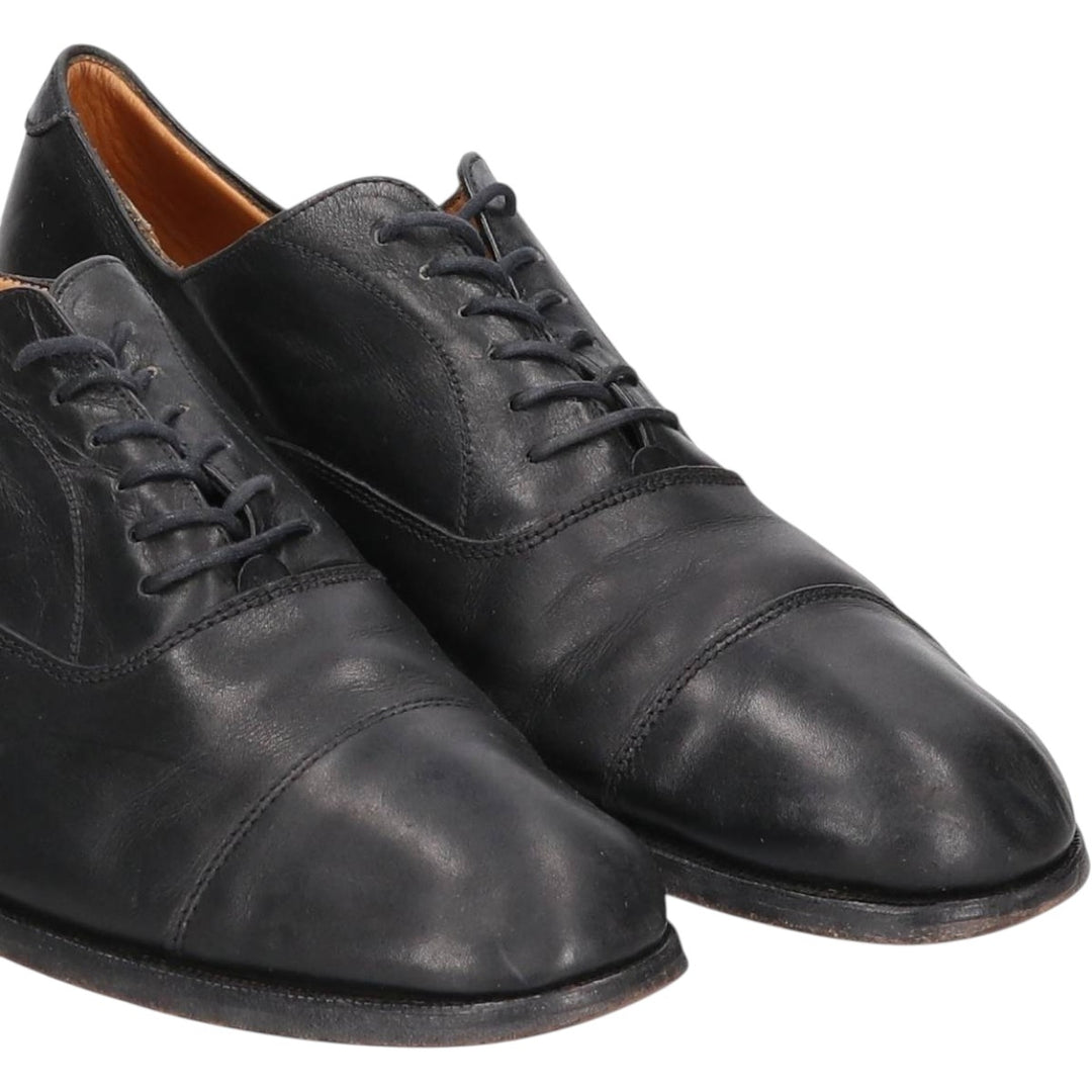 Grenson feathermaster straight-tip shoes, made in England, size 8/G Men's 26.5cm unclear black type Vintage Second Hand