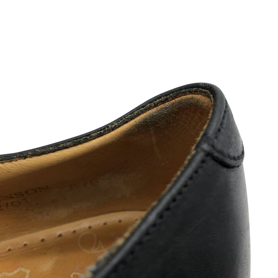 Grenson feathermaster straight-tip shoes, made in England, size 8/G Men's 26.5cm unclear black type Vintage Second Hand