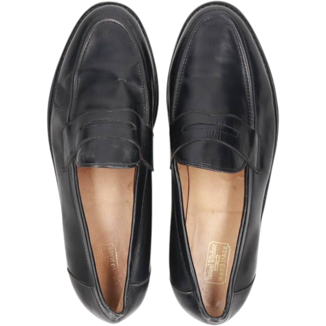 Samuel Windsor penny loafers 10 Men's 28.5cm unclear black type Vintage Second Hand
