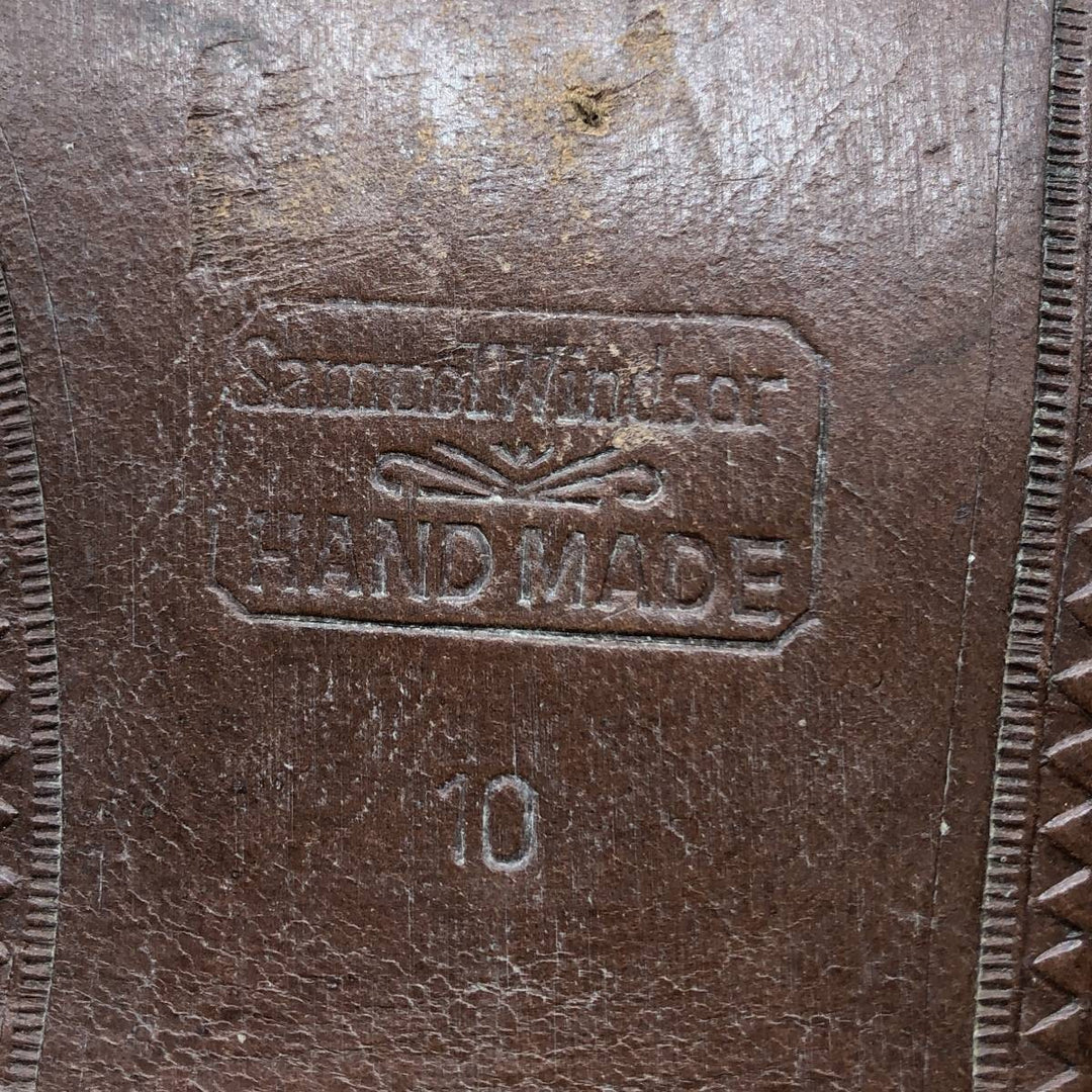 Samuel Windsor penny loafers 10 Men's 28.5cm unclear black type Vintage Second Hand