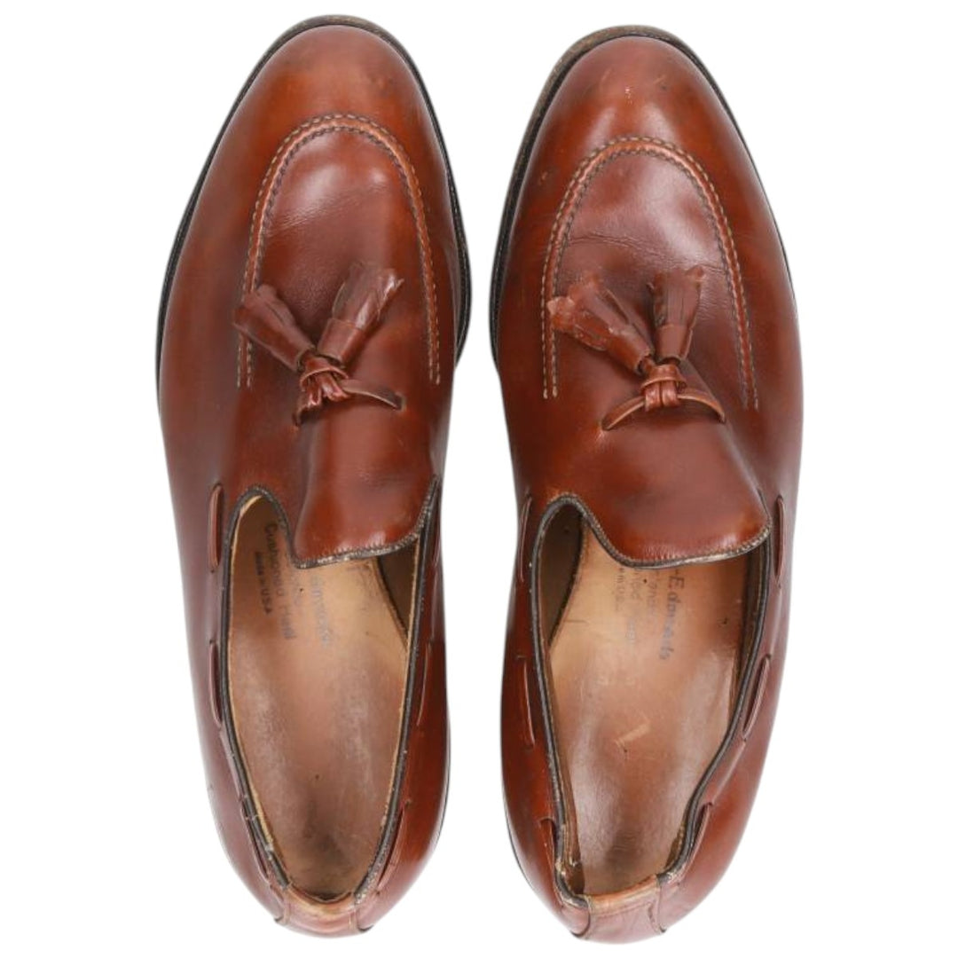 Allen Edmonds SARATOGA Tassel Loafers, Made in USA, Size 9C Men's 27.0cm genuine leather burgundy type Vintage Second Hand
