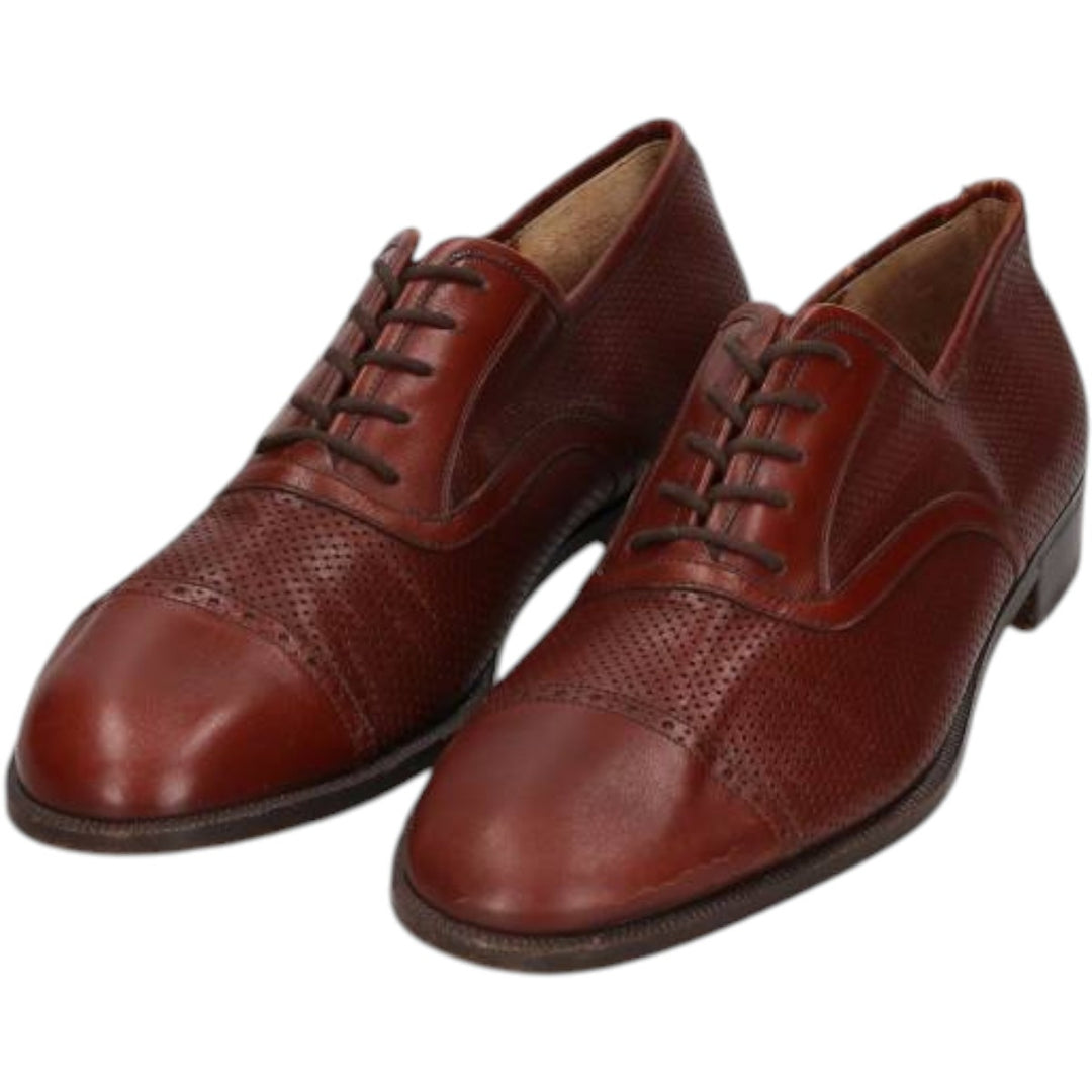 Salvatore Ferragamo straight-tip shoes, made in Italy, size 9D Men's 27.0cm unclear red type reddish brown Vintage Second Hand