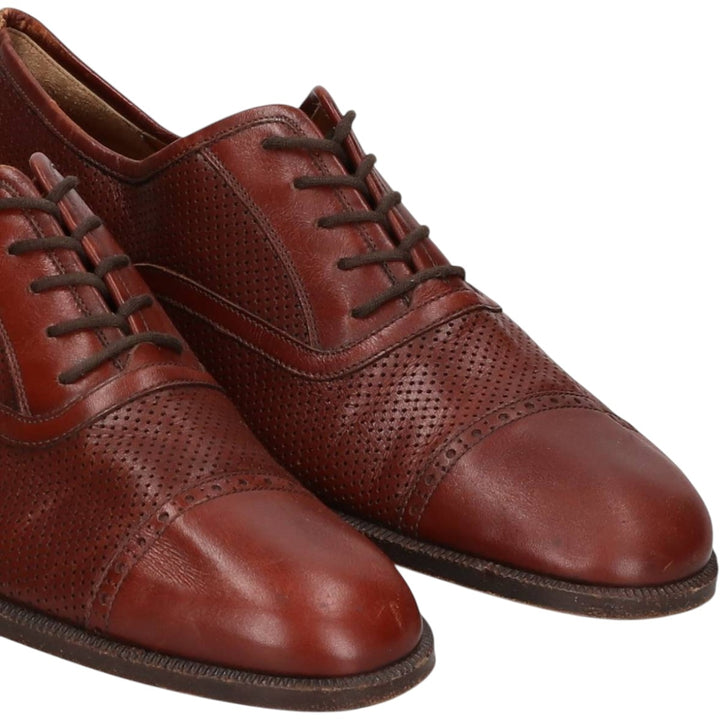 Salvatore Ferragamo straight-tip shoes, made in Italy, size 9D Men's 27.0cm unclear red type reddish brown Vintage Second Hand