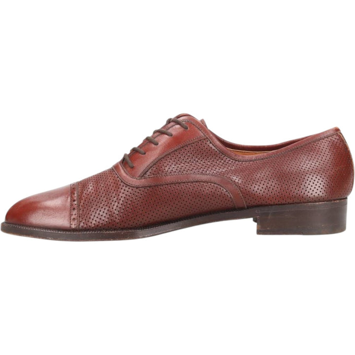 Salvatore Ferragamo straight-tip shoes, made in Italy, size 9D Men's 27.0cm unclear red type reddish brown Vintage Second Hand