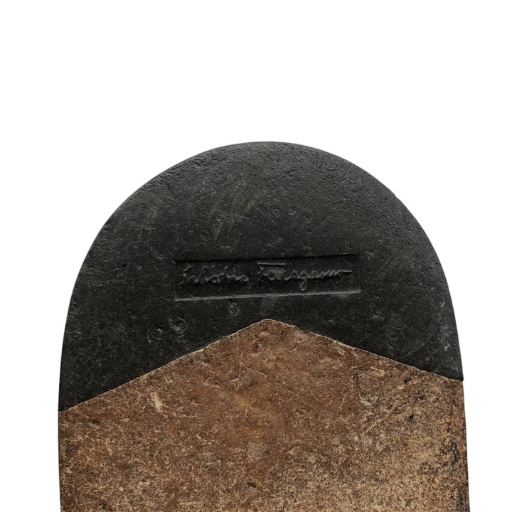 Salvatore Ferragamo straight-tip shoes, made in Italy, size 9D Men's 27.0cm unclear red type reddish brown Vintage Second Hand