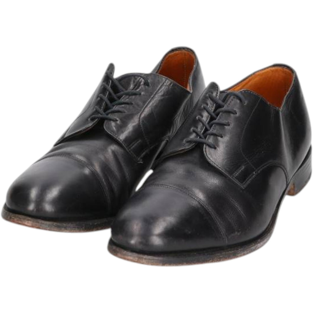 Grenson Feathermaster Straight Tip Shoes, Made in England, Size 10EF Men's 28.5cm genuine leather black type Vintage Second Hand