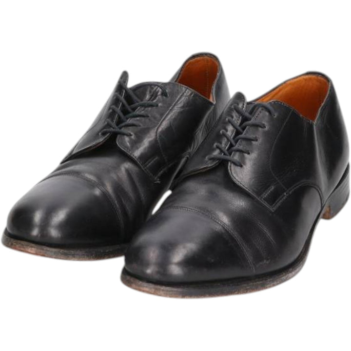 Grenson Feathermaster Straight Tip Shoes, Made in England, Size 10EF Men's 28.5cm genuine leather black type Vintage Second Hand