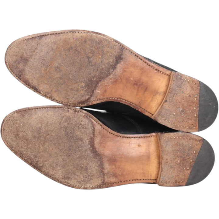 Grenson Feathermaster Straight Tip Shoes, Made in England, Size 10EF Men's 28.5cm genuine leather black type Vintage Second Hand