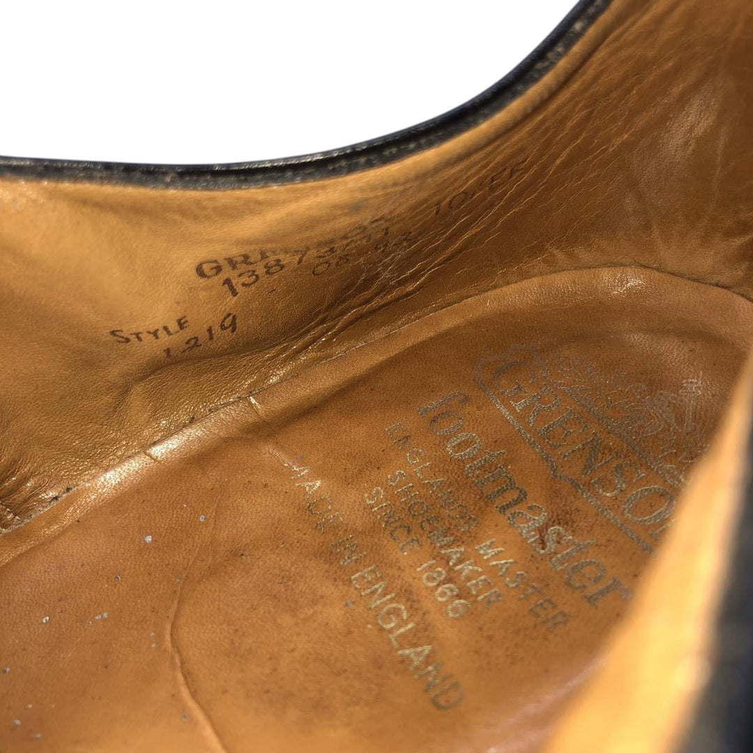 Grenson Feathermaster Straight Tip Shoes, Made in England, Size 10EF Men's 28.5cm genuine leather black type Vintage Second Hand