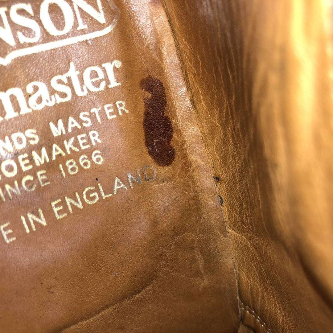 Grenson Feathermaster Straight Tip Shoes, Made in England, Size 10EF Men's 28.5cm genuine leather black type Vintage Second Hand