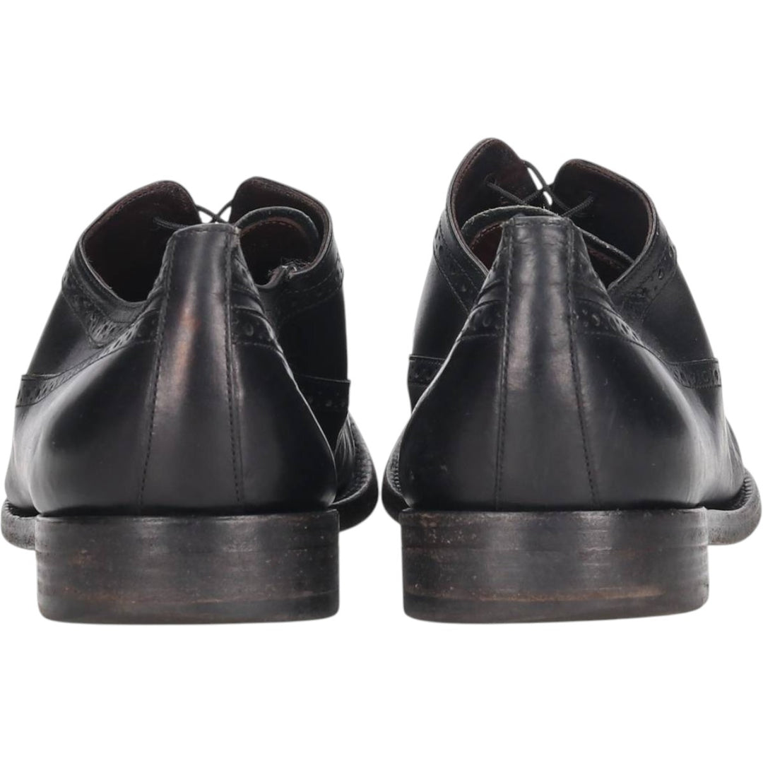 Ermenegildo Zegna Full Brogue Wingtip Shoes, Made in Italy, Size 10 Men's 28.0cm unclear black type Vintage Second Hand