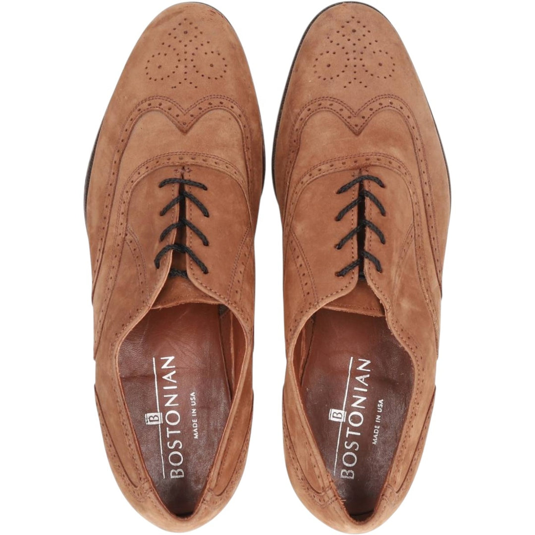 Bostonian Full Brogue Wingtip Shoes, Made in USA, Size 7 1/2 M Women's 24.5cm unclear beige type brown Vintage Second Hand