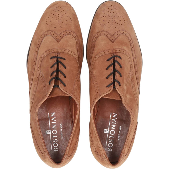 Bostonian Full Brogue Wingtip Shoes, Made in USA, Size 7 1/2 M Women's 24.5cm unclear beige type brown Vintage Second Hand