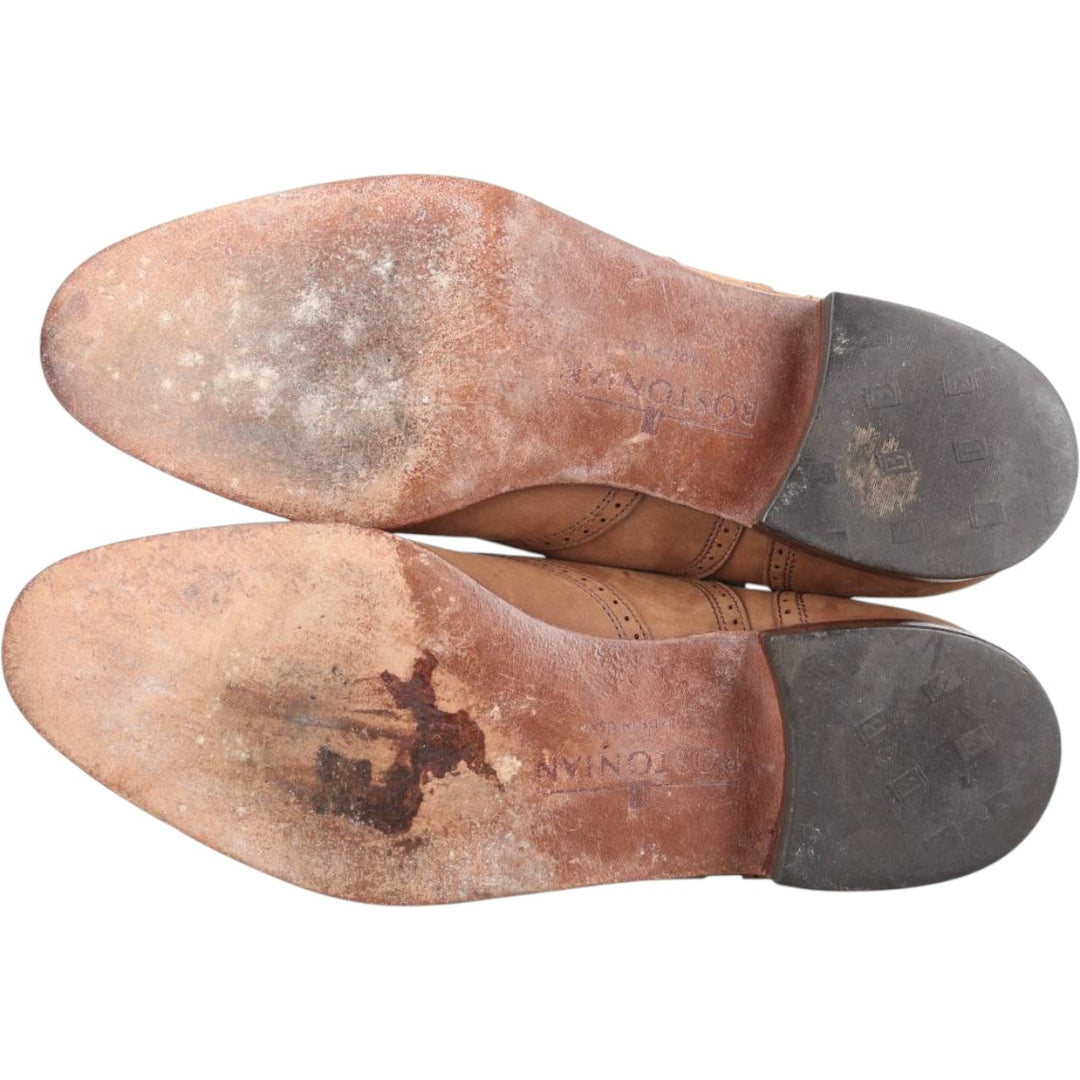 Bostonian Full Brogue Wingtip Shoes, Made in USA, Size 7 1/2 M Women's 24.5cm unclear beige type brown Vintage Second Hand